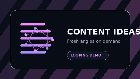 Content ideas animated example